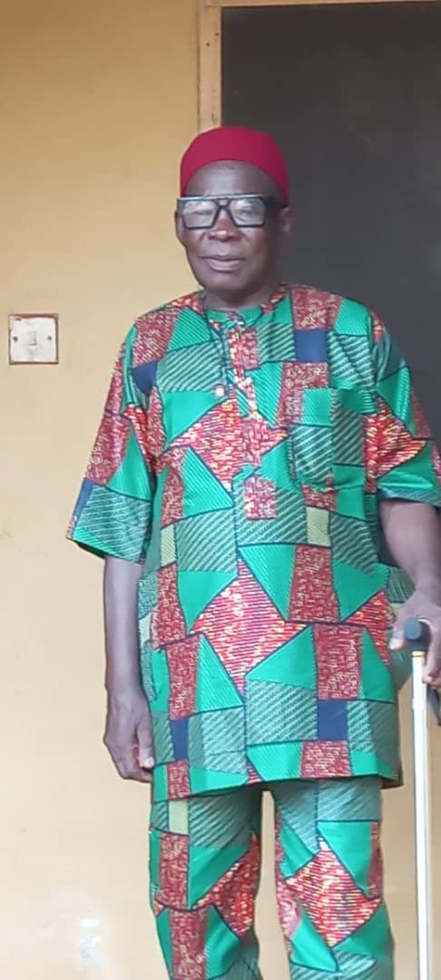 Pa. Ogunor relaxing at home in traditional attire